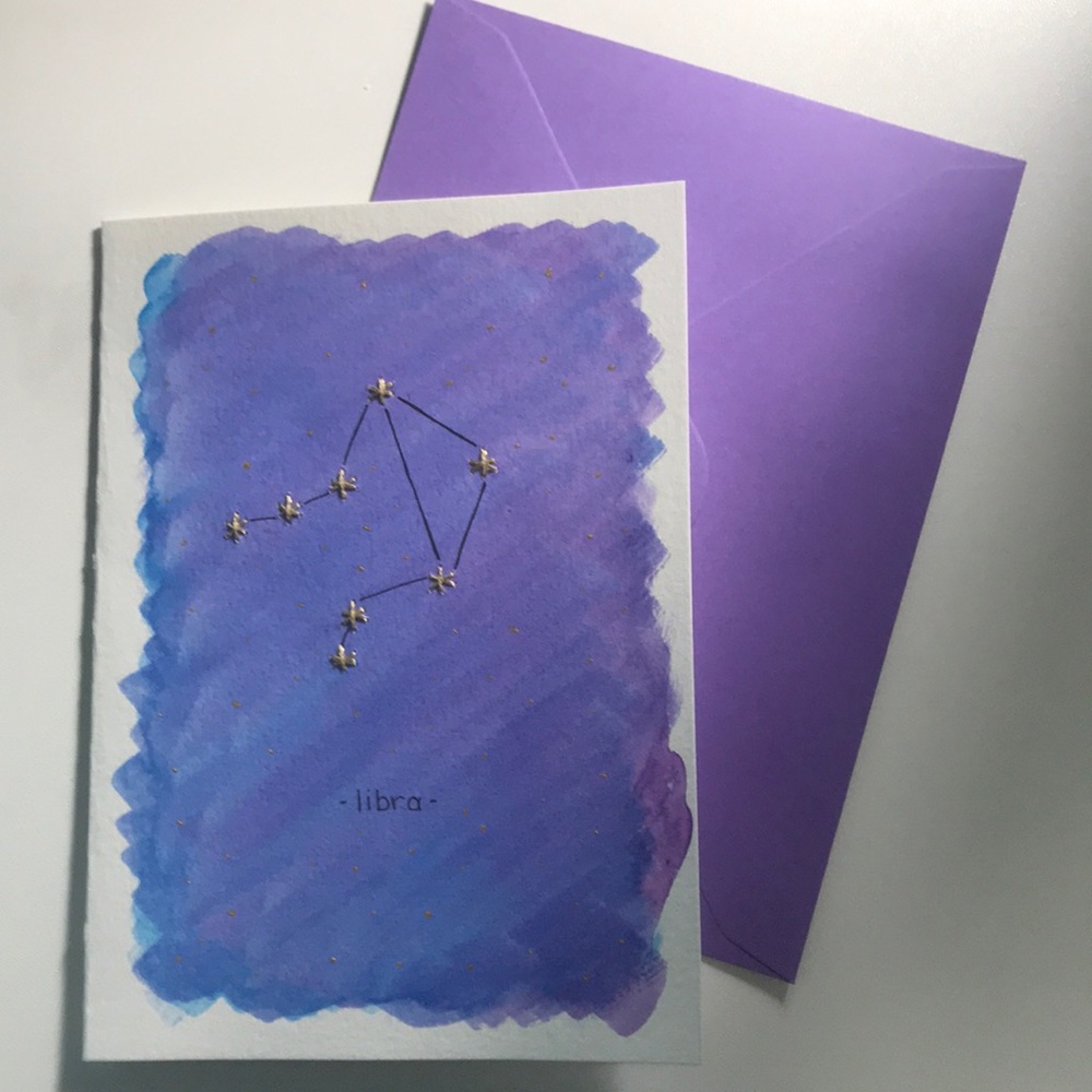 3 / $22 Handmade Cards | Libra
